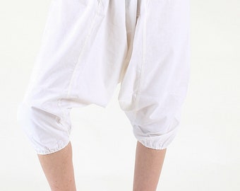 Short harem pants in 4 colors one size handmade 100% cotton