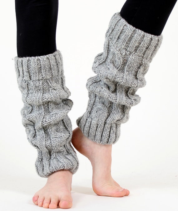 Leg Warmers From Nepal One Size 100% Wool Handmade Legwarmer 