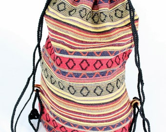 Baggy backpack backpack handmade 100% cotton round bottom India No.3