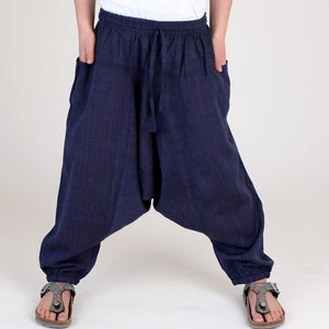 Pantaloni harem Aladin per bambini dal Nepal Pantaloni Aladin taglia unica Blu