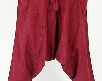 Pantaloni Harem dal Nepal taglia unica pantaloni Aladdin fatti a mano hippie