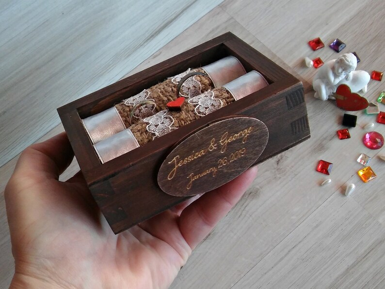 rustic wedding ring box