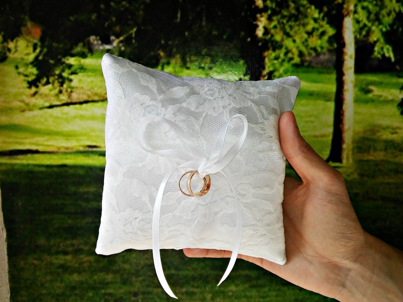 Wedding Ring Pillow Ring Bearer Pillow Wedding Rings Box Etsy