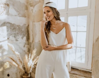 Bridal jumpsuit Frankie in cream white