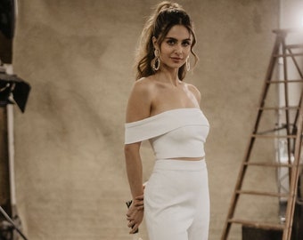 Off-the-shoulder bridal top Muse
