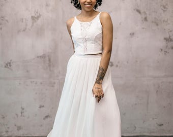 Magnolia pleated bridal skirt