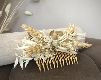 SAMPLE SALE - Alicia bridal hair comb made of dried flowers