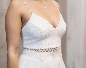 Delicate Daryl lace bridal top