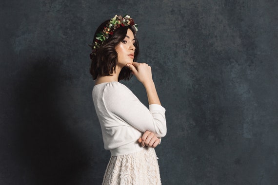 Bridal Sweater Klara in Ivory - Etsy Israel
