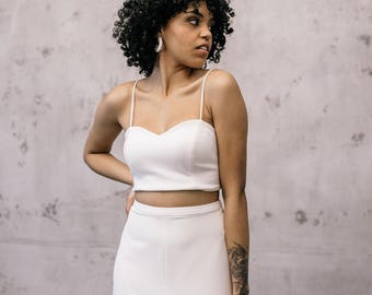 Simple bridal top Grace