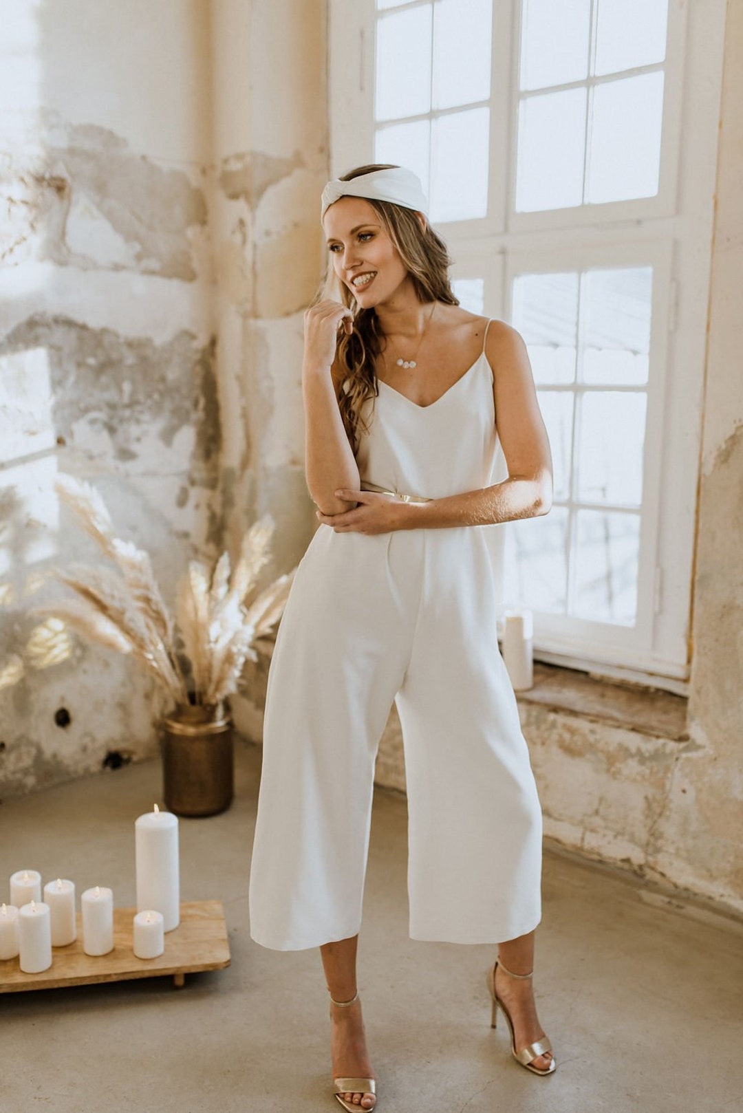 Bridal Jumpsuit Frankie in Cream White - Etsy