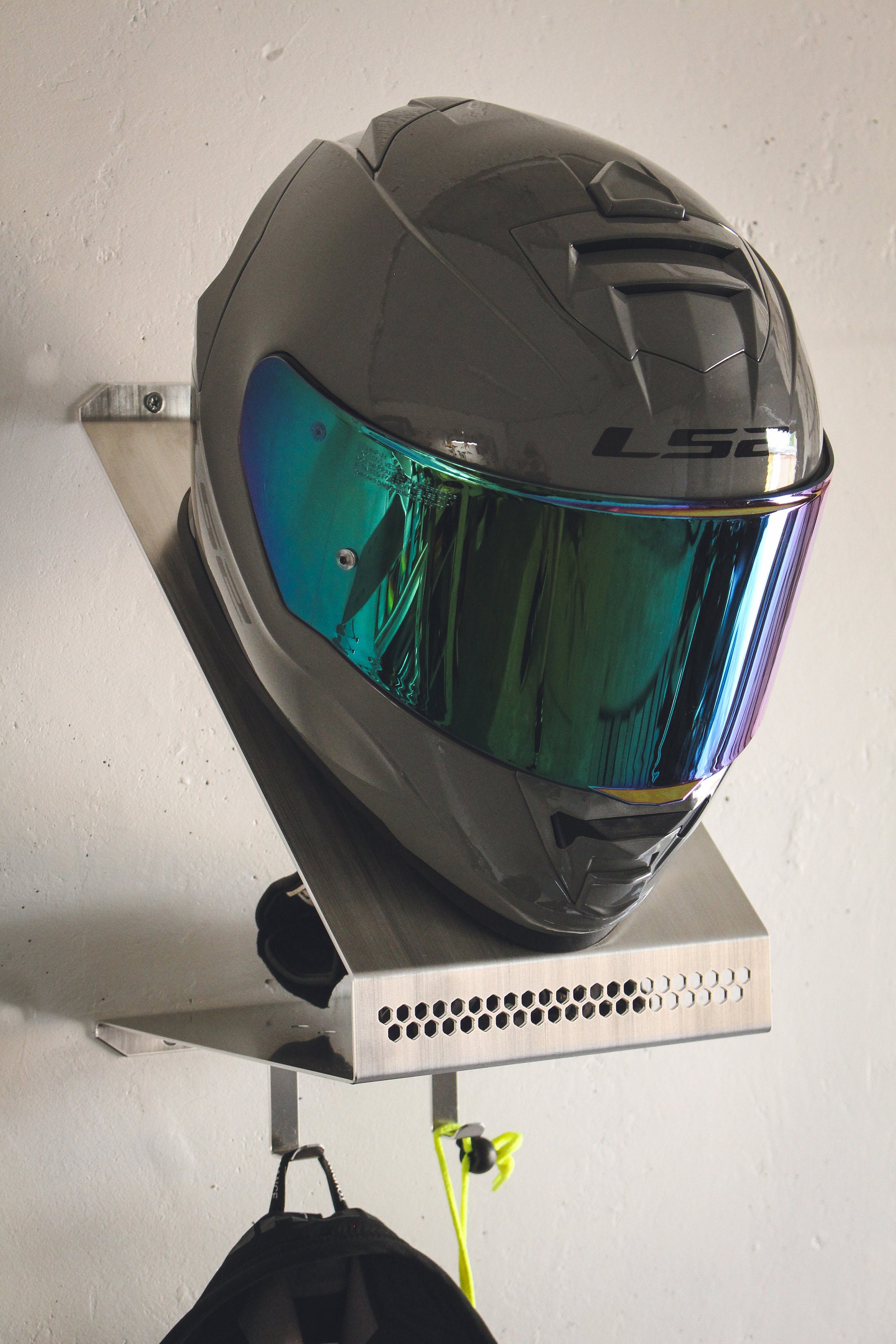 Motorcycle Helmet Holder Gear rack Etsy