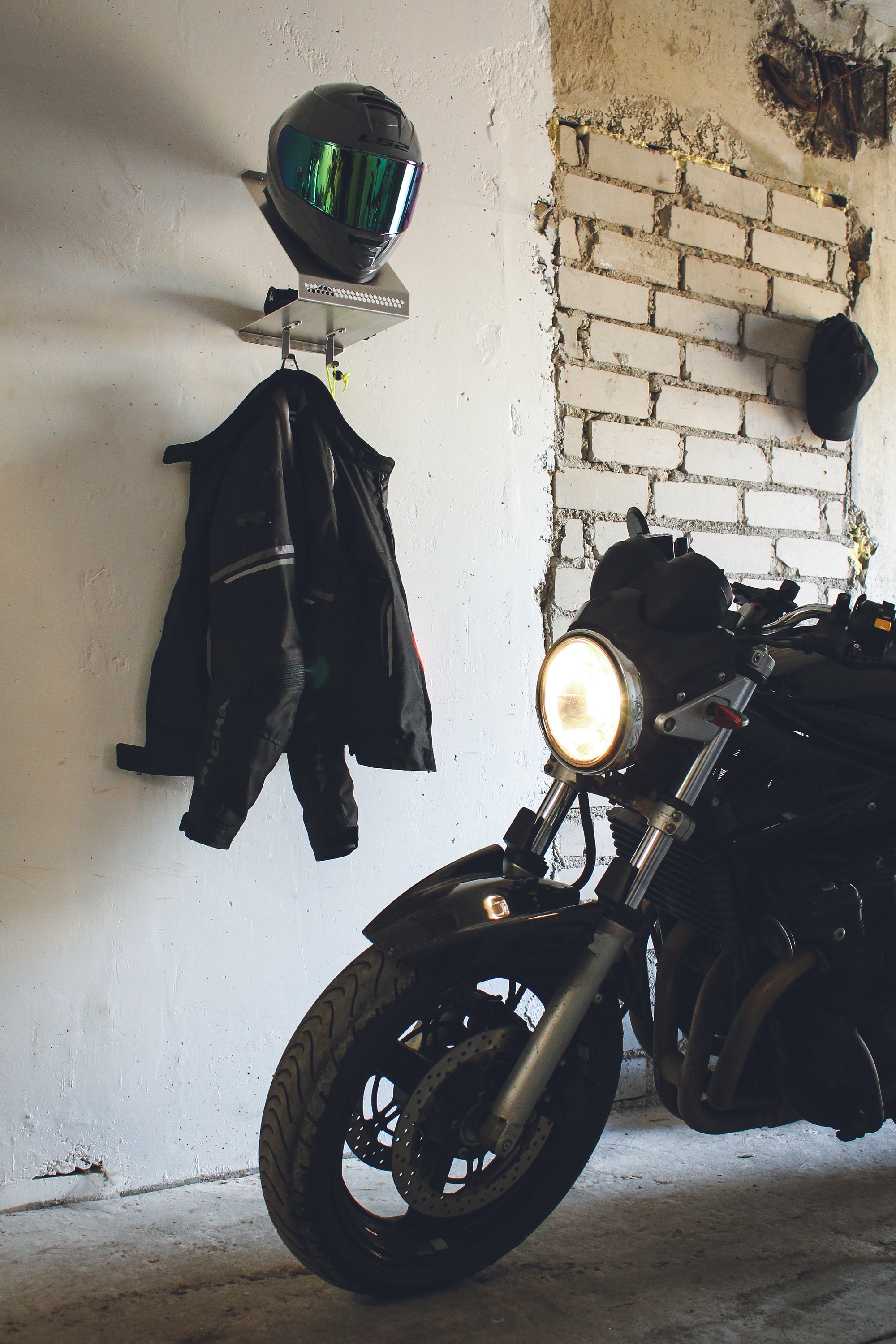 Motorcycle Helmet Holder Gear rack Etsy