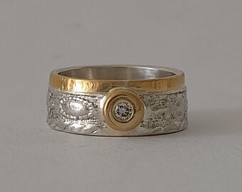 Biedermeier diamanten ring, vintage diamanten ring, antieke diamanten ring, diamanten gouden ring, antieke diamanten ring, briljante ring, briljant