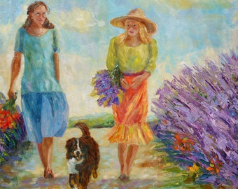 LAVENDER SUMMER Oil paintings figurative