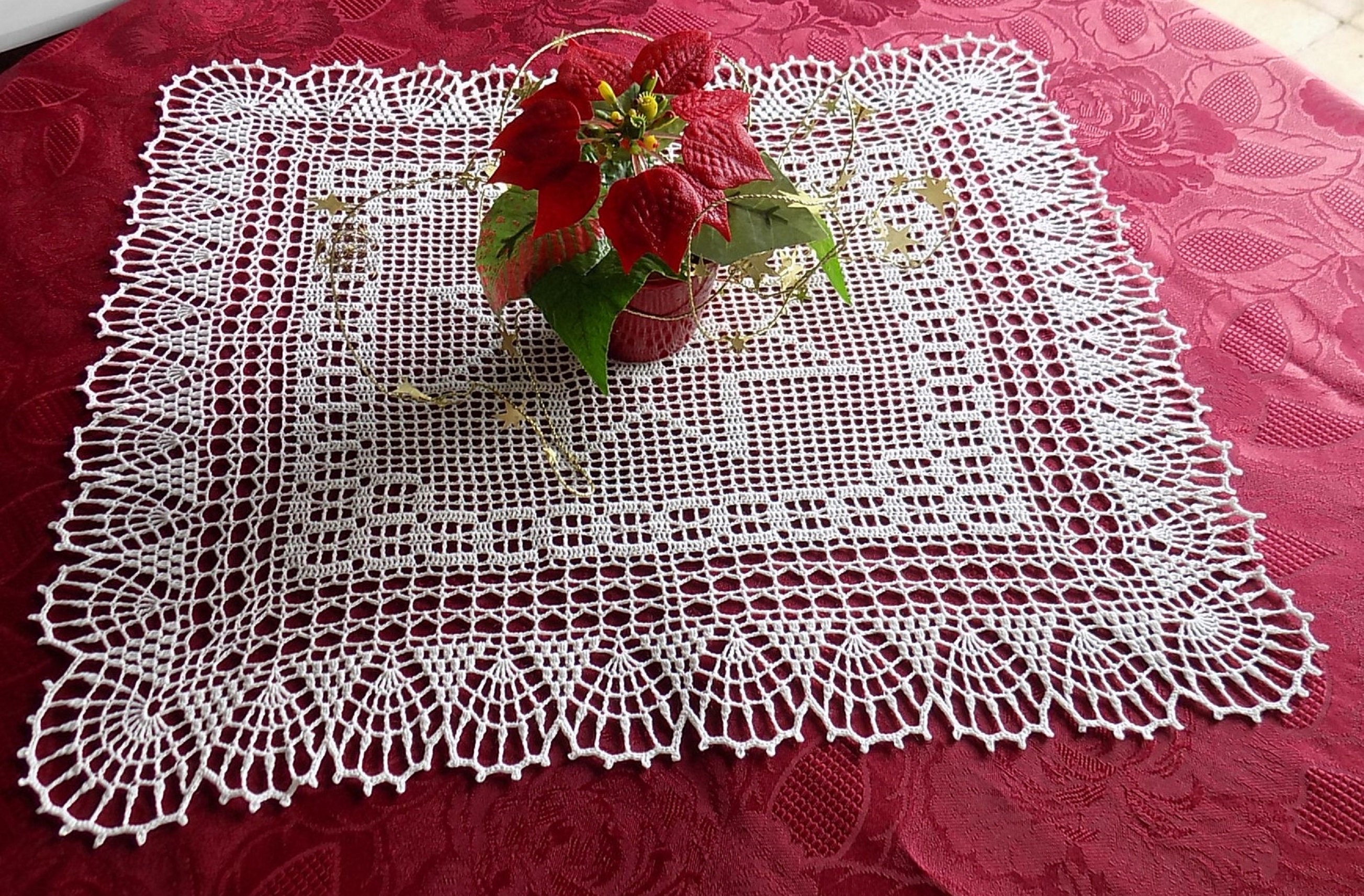 Christmas Blanket With Star Crochet Blanket Etsy UK