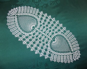 Runner crochet runner crochet doily oval in white