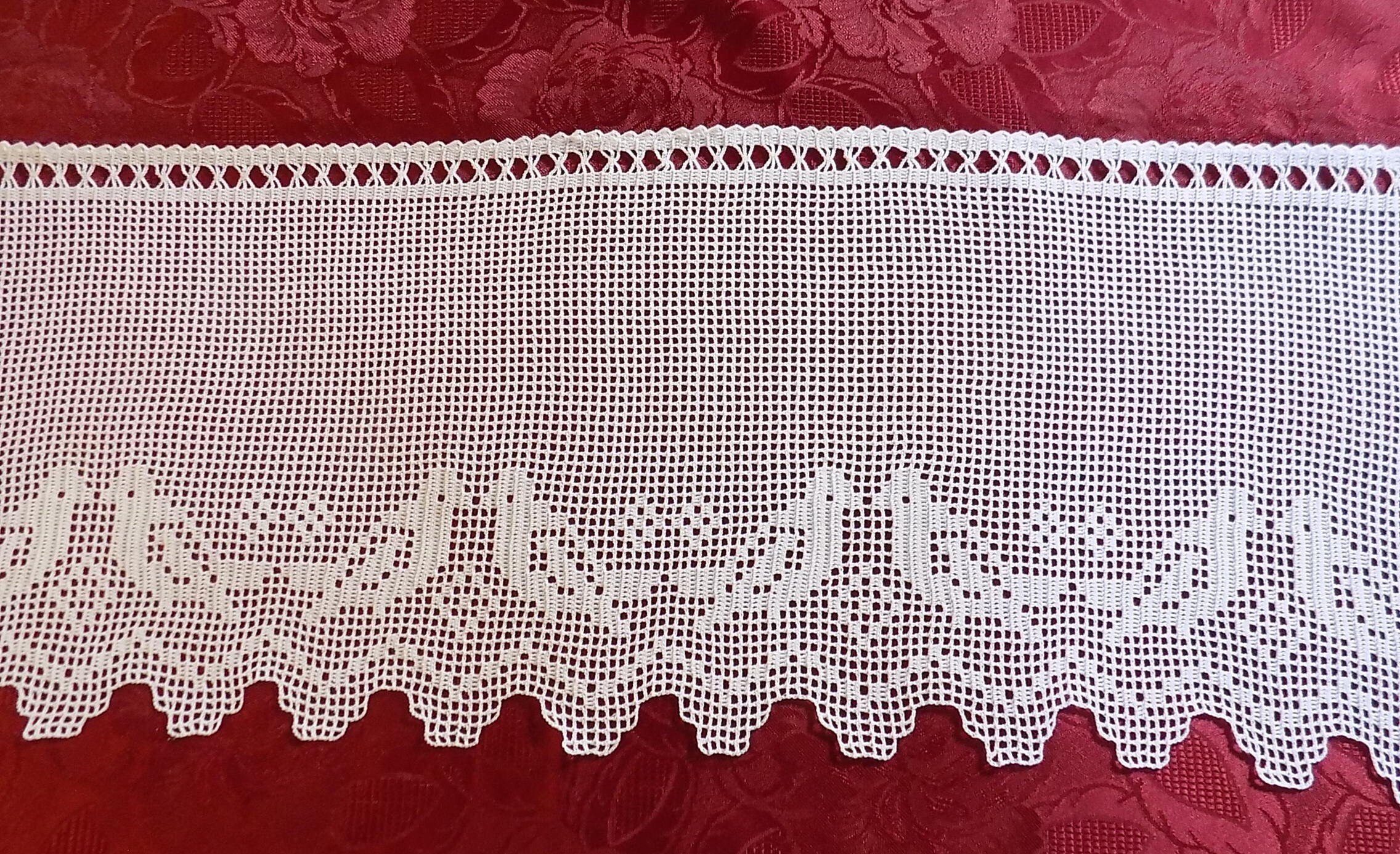 Häkelgardine Vögelchen Etsy