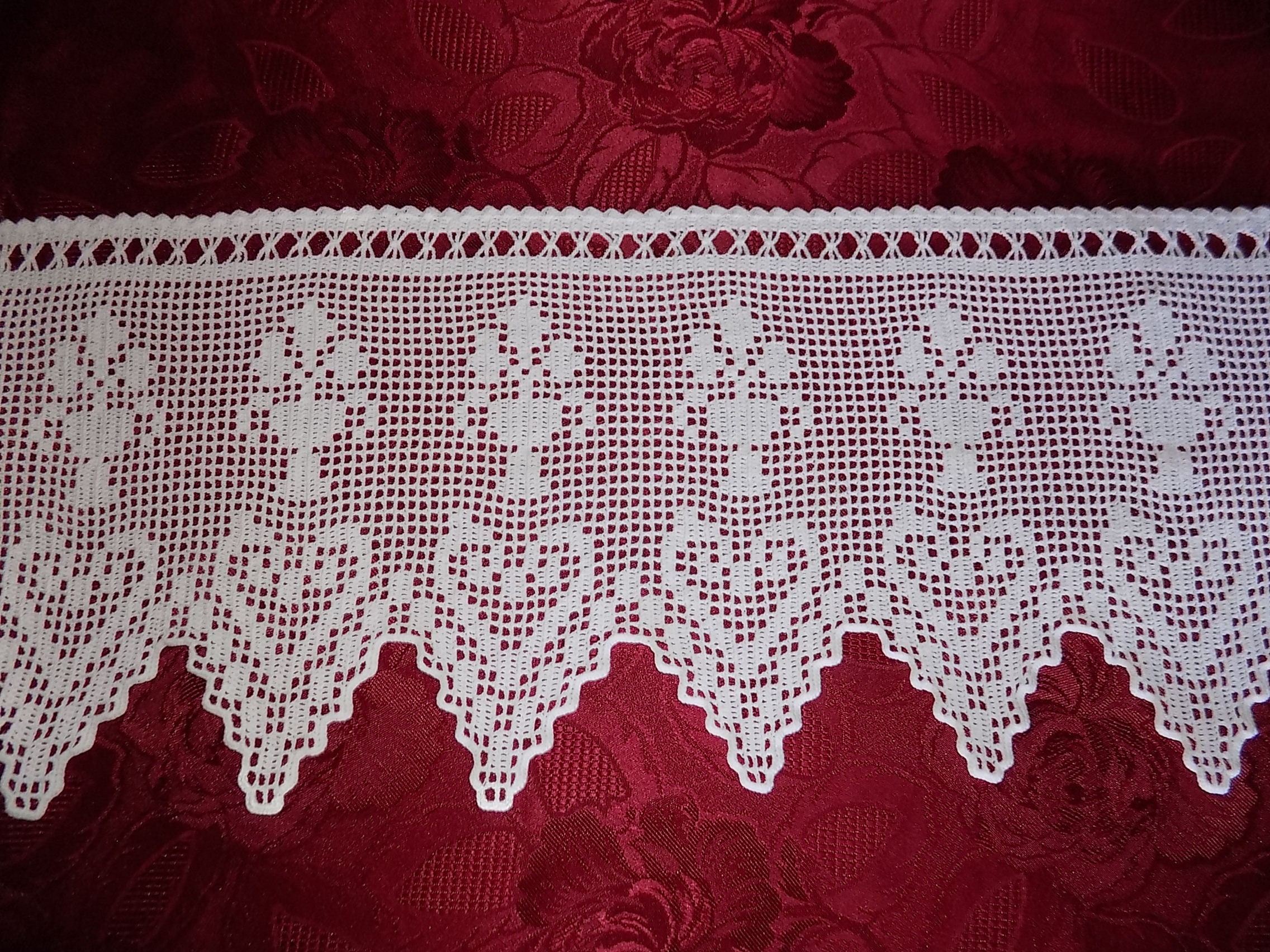 Häkelgardine Edelgard Etsy.de
