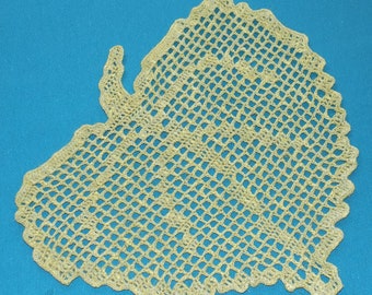 Doilies crochet doilies in leaf shape green small