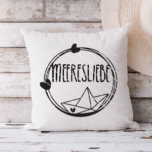 Plotterdatei Plottervorlage Meeresliebe maritim Meer Papierboot mit Herz Silhouette svg dxf png Scheidevorlage DIY