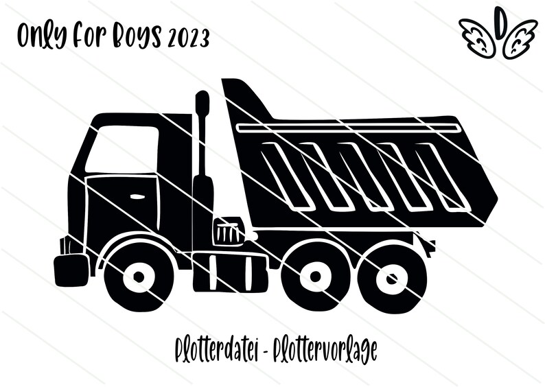 Alleen voor jongens 2023 Voertuigen Auto's Trekker Vrachtwagen Betonmixer Plotter Bestand Plotter Sjabloon svg dxf png afbeelding 4