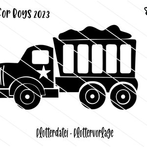 Alleen voor jongens 2023 Voertuigen Auto's Trekker Vrachtwagen Betonmixer Plotter Bestand Plotter Sjabloon svg dxf png afbeelding 5