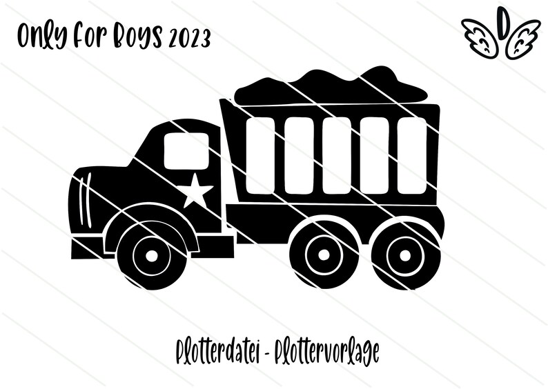 Alleen voor jongens 2023 Voertuigen Auto's Trekker Vrachtwagen Betonmixer Plotter Bestand Plotter Sjabloon svg dxf png afbeelding 5