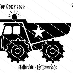 Alleen voor jongens 2023 Voertuigen Auto's Trekker Vrachtwagen Betonmixer Plotter Bestand Plotter Sjabloon svg dxf png afbeelding 8