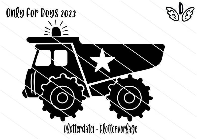 Alleen voor jongens 2023 Voertuigen Auto's Trekker Vrachtwagen Betonmixer Plotter Bestand Plotter Sjabloon svg dxf png afbeelding 8