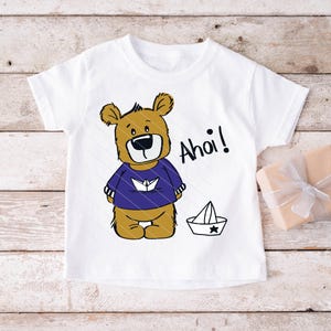 File plotter Ahoi Bear Maritime barca di carta orso sole estivo bambini scuola materna scuola elementare cool dxf svg png modello plotter plotting fai da te