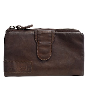 manbefair Geldbörse Elisa Leder Schokobraun | Women Wallet | Geldbeutel Damen | Geldbörse mit Münzfach | Handmade | Geschenk Damen