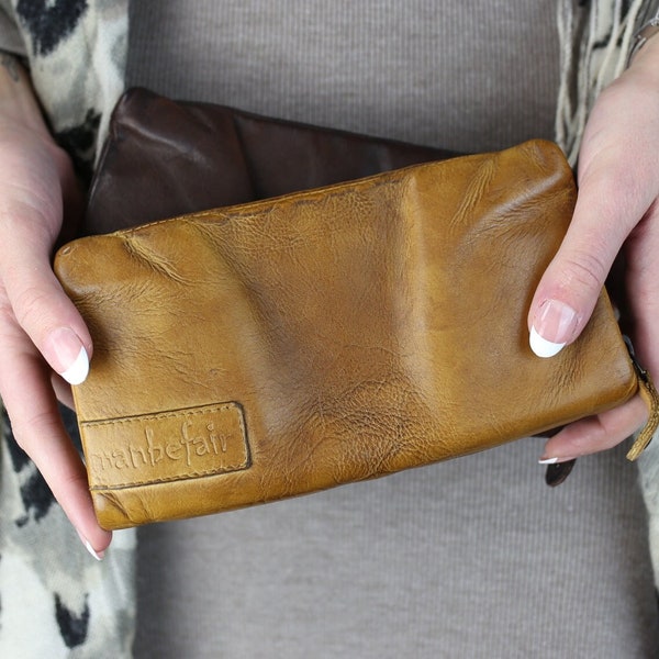 manbefair Ladies Purse Marta leather cognac