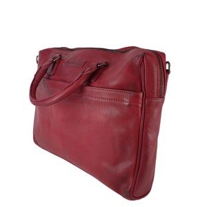Laptoptasche Joan Leder Rot | Leather Laptop Bag | Laptop Briefcase | Business Bag | Macbook Case | Laptop Sleeve | Laptop Hülle