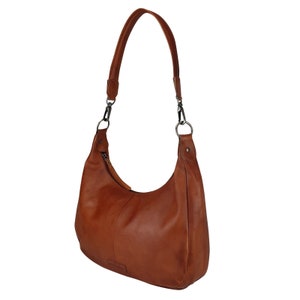 manbefair Hobo Bag Shoulder Bag Cathrine Leather reddish brown