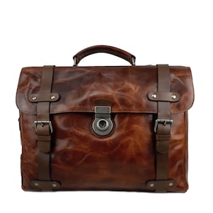 manbefair nostalgic Laptopbag, Portfolio, Business Bag Winston Leather brown