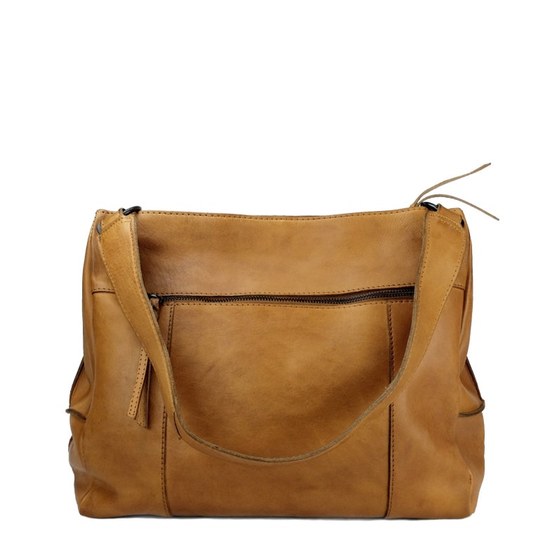 Manbefair Shopper Shoulder Bag Firenze Leather cognac | Etsy