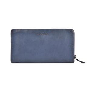 manbefair Damen Geldbörse Marta Leder indigo-blau