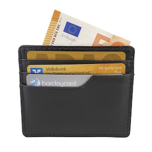 manbefair Small Card Case Tallin Leather black