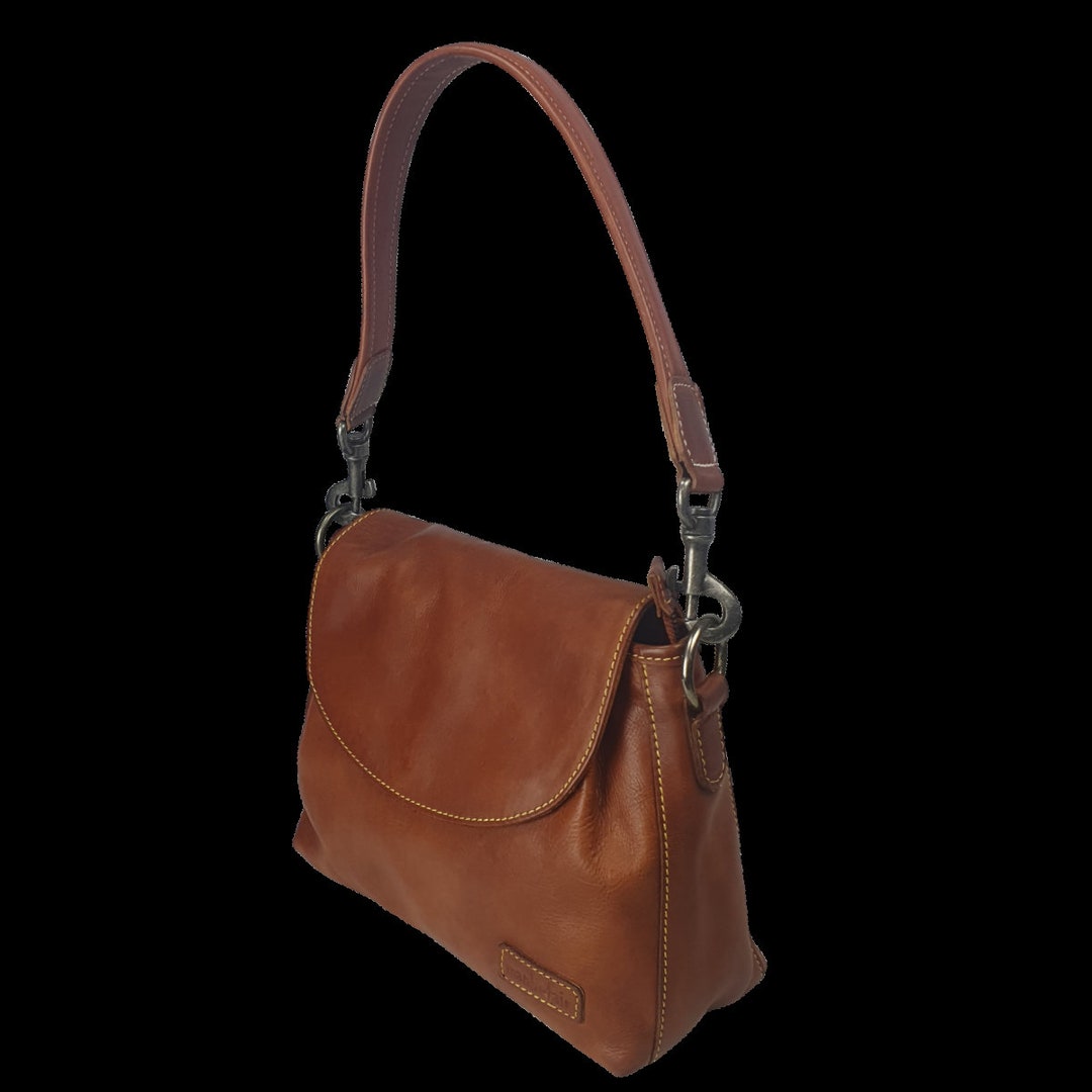 Manbefair HANDBAG HANNA Leather Reddish Brown UK