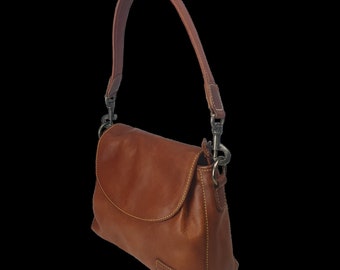 manbefair HANDBAG  HANNA leather reddish brown