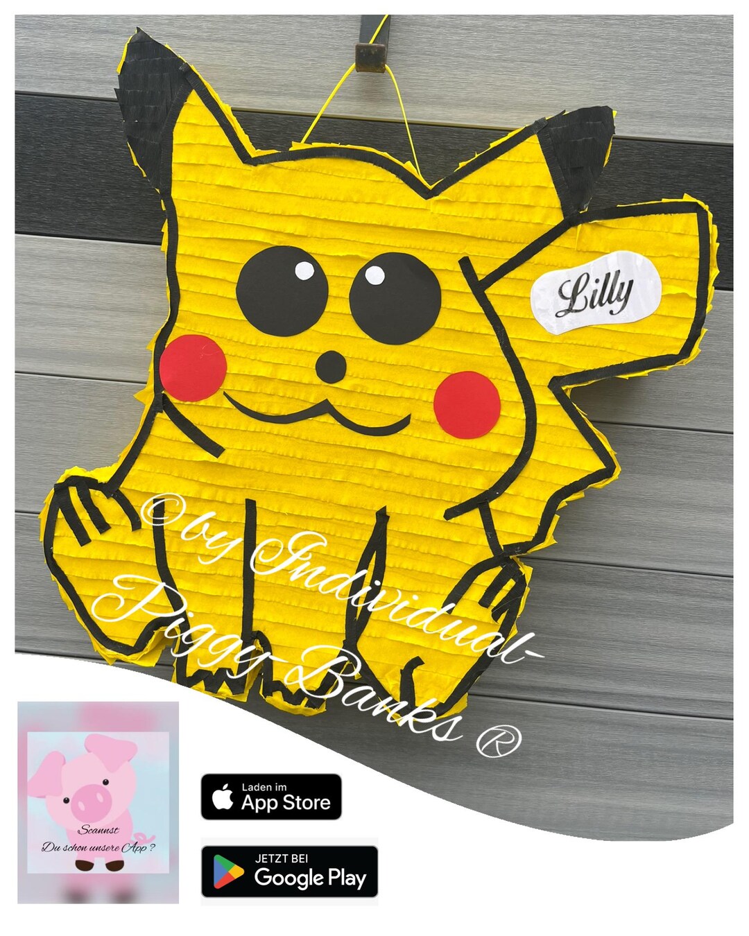 Pikachu Piñata, Punching Piñata, Children's Birthday Party, Money Gift ...