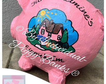 Piggy bank home money gift birthday individual piggy bank birthday present playhouse