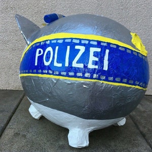 Salvadanaio XXL polizia Wachsau denaro regalo scatola di carte poliziotto scatola busta