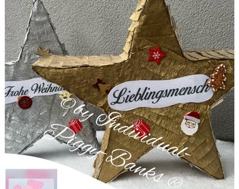 Geldgeschenk Stern Weihnachten Nikolaus Geschenkbox gold / silber Geburtstag Hochzeit