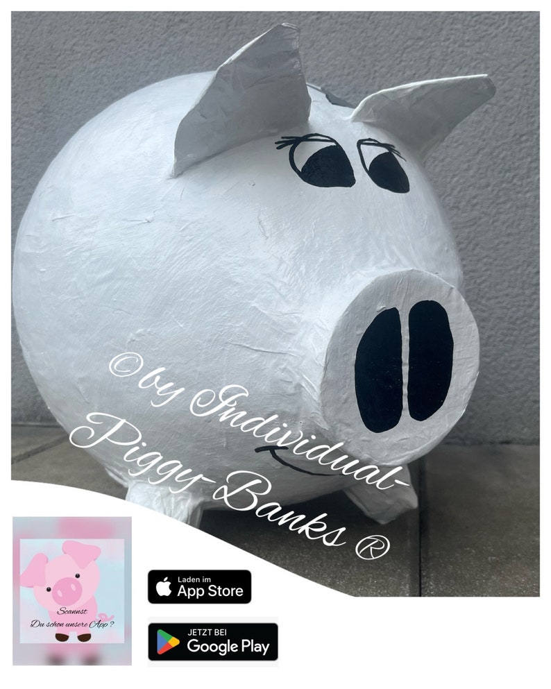 Piggy bank XXL 60th birthday money gift card box letter box birthday gift image 4