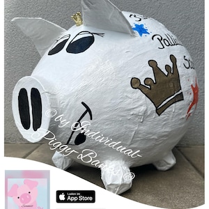 Sparschwein XXL Spendenschwein Farbklecks Vereinskasse Spendenbox Losbox