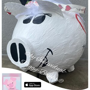 Spaarpot XXL bruiloft varken geld cadeaukaart doos bruiloft wit rood cadeau bruid en bruidegom geld cadeau bruid en bruidegom huwelijksreiscadeaus
