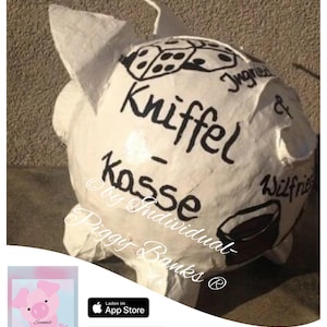 Piggy bank Yahtzee fund Club fund Cash gift Birthday Donation piggy box Donation box Yahtzee
