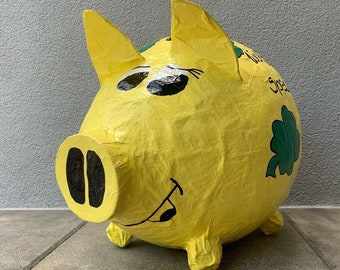 Piggy bank XXL 60th birthday money gift donation box lucky pig card box